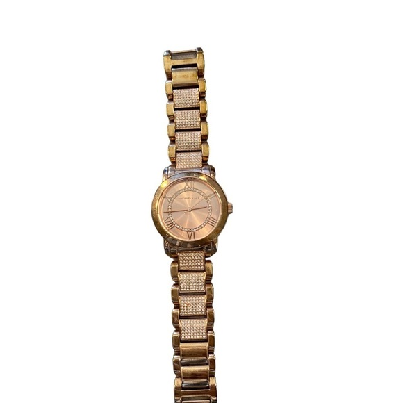 Michael Kors Rose gold Tone crystal encrusted watch Time Piece Christmas Gift - Picture 3 of 11